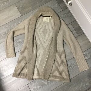Angel Of The North ANTHROPOLOGIE Neutral Tone Open Cardigan M